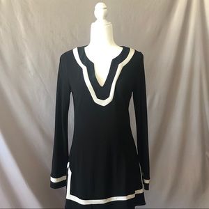 Black Tunice with White Trim